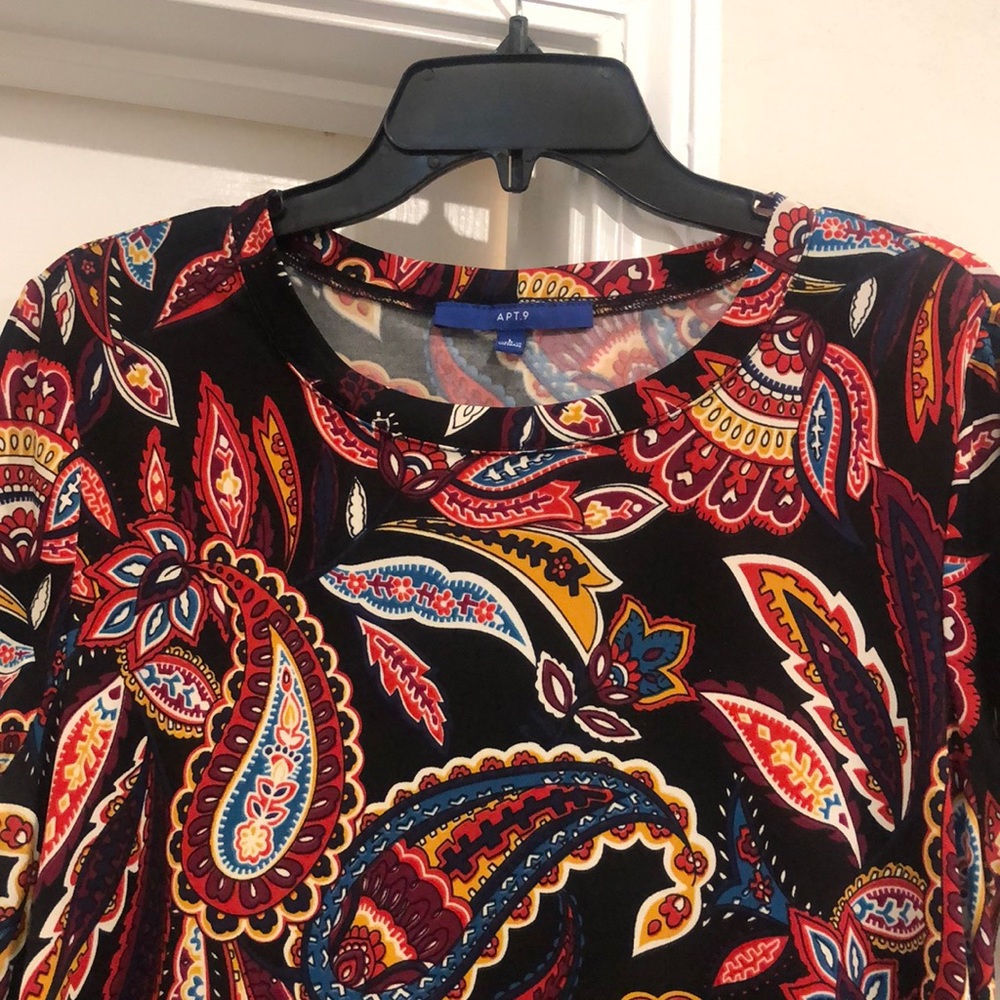 Red paisley dress